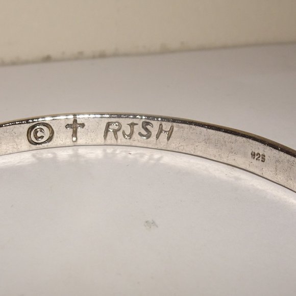 RUSH 925 SS Joshua Proverbs 24:15 Bangle Bracelet - Picture 5 of 5